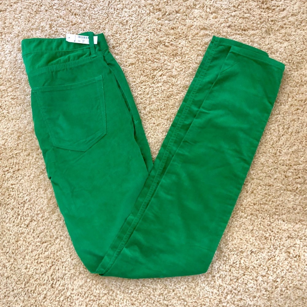 Madewell Green Cords. Size 27. New with tags